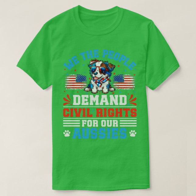 Aussie Hund 3 T Shirt (Design framsida)