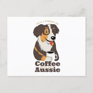 Aussie Hund Coffee Vykort