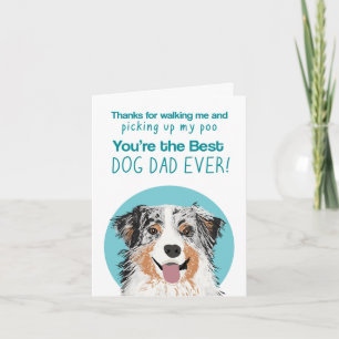 Aussie Hund fars dag kort