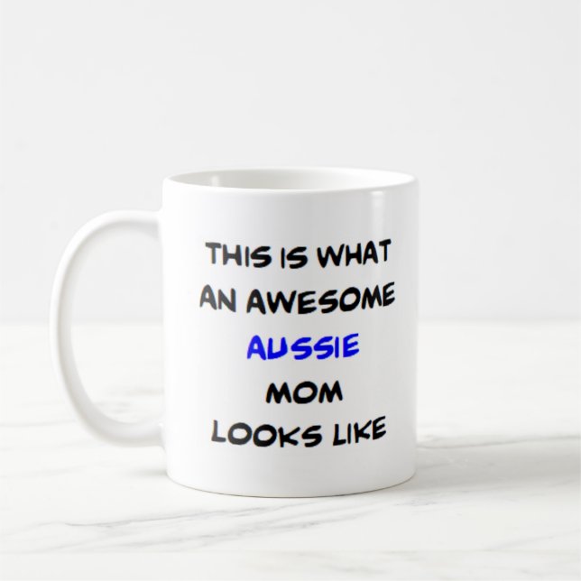 aussie hund mamma, fantastisk kaffemugg (Vänster)
