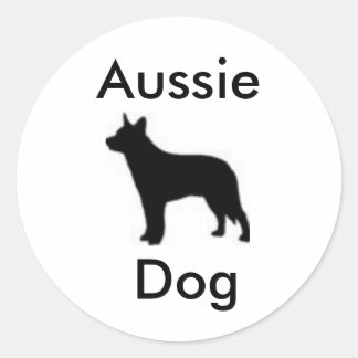 Aussie Hund Runt Klistermärke