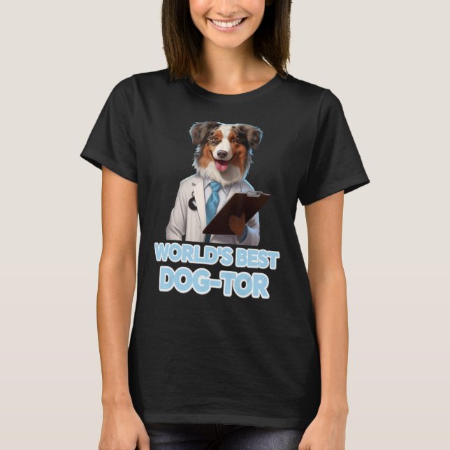 Aussie Hund World's Best Hund-Funny Australian D T Shirt (Framsida)