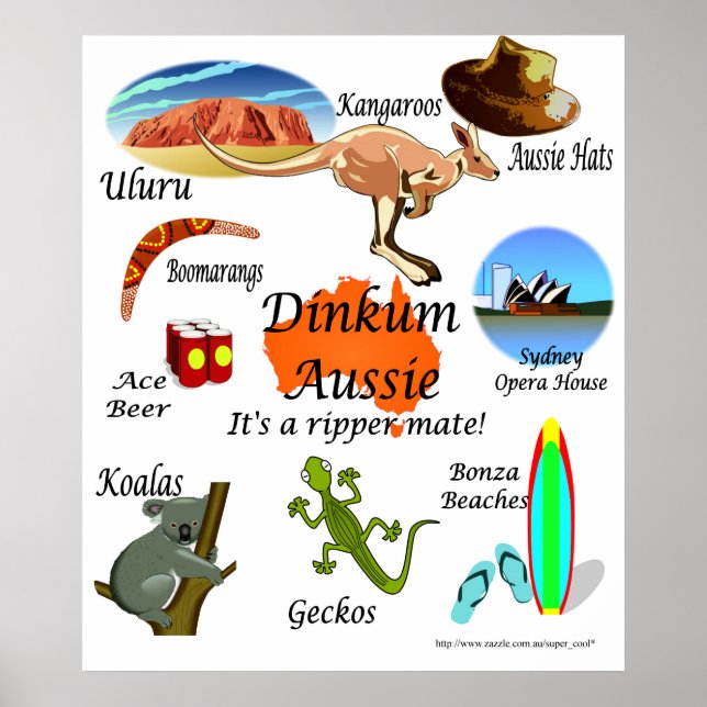 Aussie-ikoner Poster (Framsidan)