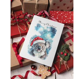 Aussie Jul Cheer, Koala Bear anpassningsbar Helg Vykort