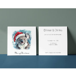 Aussie Jul Cheer, Koala Bear anpassningsbar Inbjudningar