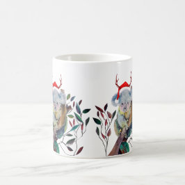 Aussie jul Koala Gum Träd Santa Hat Red Kaffemugg