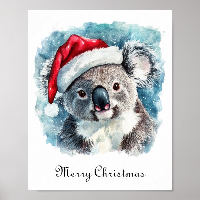 Aussie julglädje, Koala-björn anpassad Poster (Framsidan)