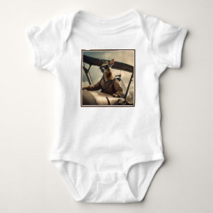 Aussie Kangaroo Airplan Pilot T Shirt