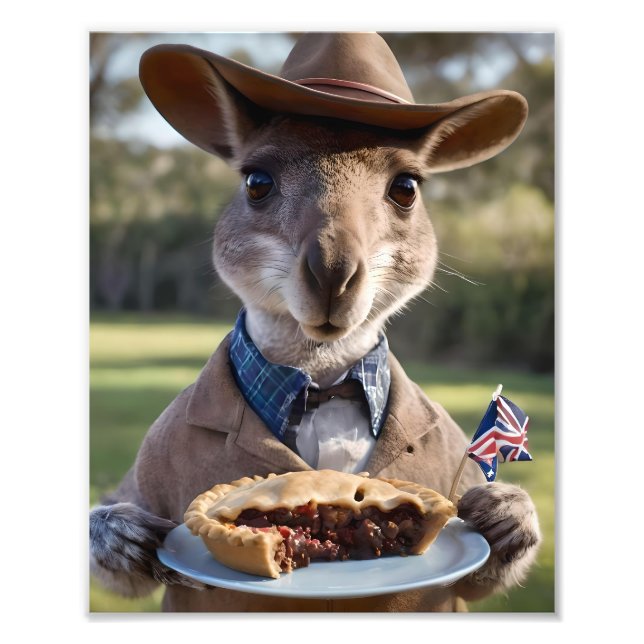 Aussie Kangaroos Kärlek Australian Made Kött Paj, Fototryck (Framsidan)