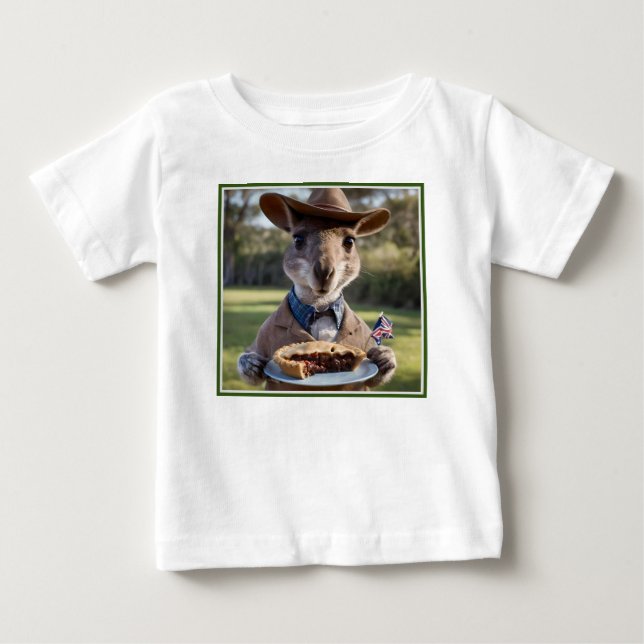 Aussie Kangaroos Kärlek Australian Made Kött Paj, T Shirt (Framsida)