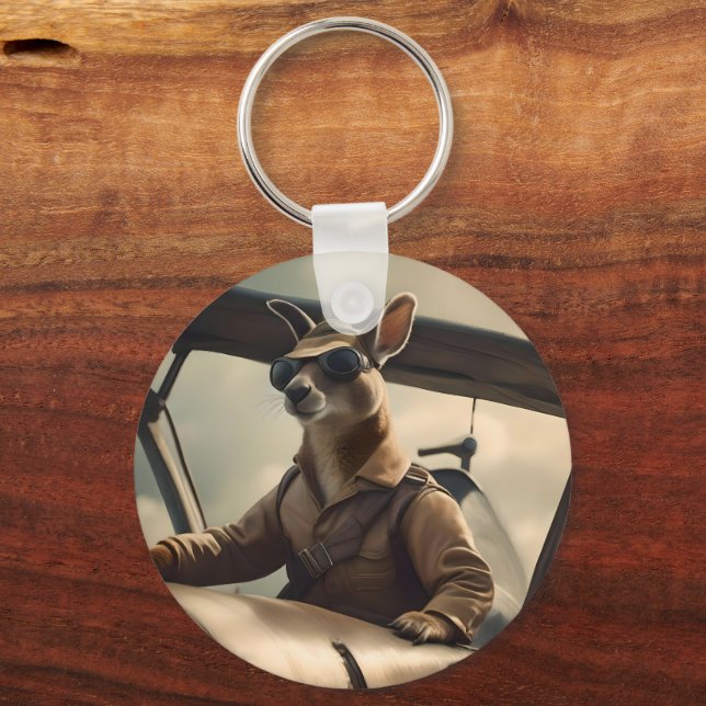 Aussie känguru pilot, nyckelring (Baksida)
