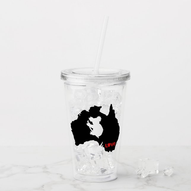 Aussie Kärlek Koala Black Take Away Mugg (Baksida Ice)
