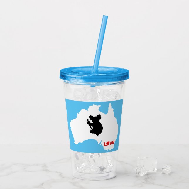 Aussie Kärlek Koala White Take Away Mugg (Baksida Ice)
