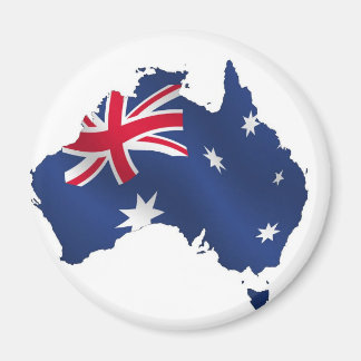 Aussie karta flagga magnet