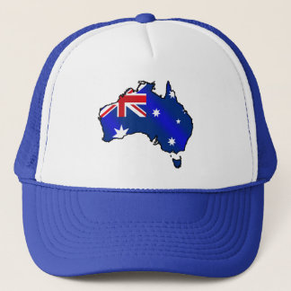 Aussie kartaflagga av det Australien locket Truckerkeps