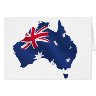 Aussie kartaflagga hälsningskort