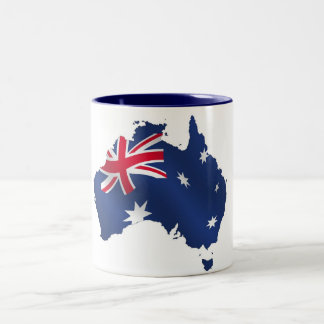 Aussie kartaflagga Två-Tonad mugg