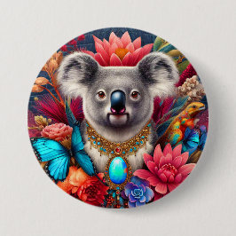 Aussie Koala Bear Mode Button Pin Brooch Knapp