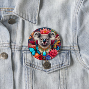 Aussie Koala Bear Mode Button Pin Brooch Knapp