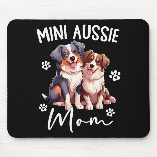 Aussie Mamma Australian Shepherd Världens Mini Aus Musmatta (Framsidan)