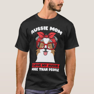 aussie mamma jag älskar min husky mer än människor t shirt