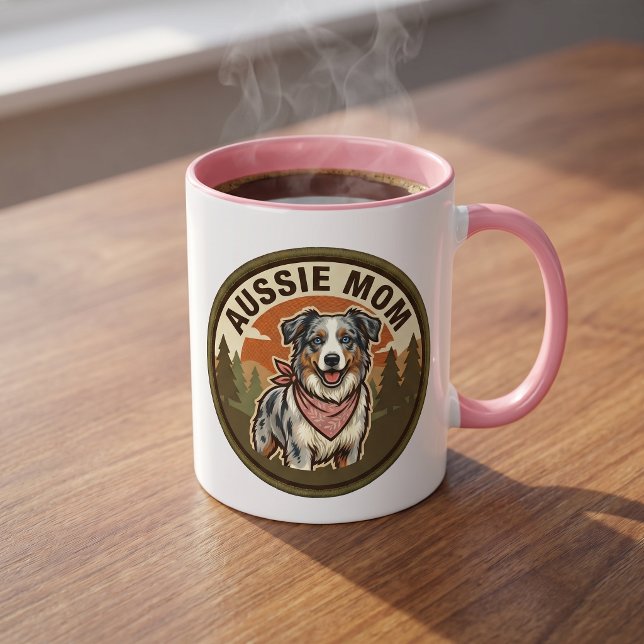 Aussie Mamma Kaffemugge | Australian Shepherd Mamm Mugg (Skapare uppladdad)