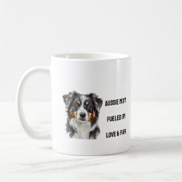 Aussie Mamma Kärlek & Päls söt Australian shepherd Kaffemugg