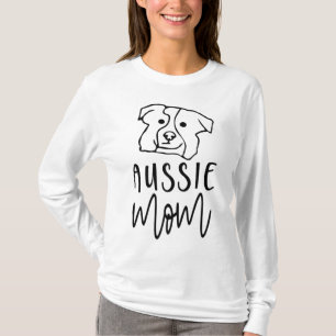 Aussie Mamma vid en Ausshole Australian shepherd H T Shirt