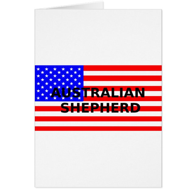 aussie namn på flaggan hälsningskort (Framsidan)