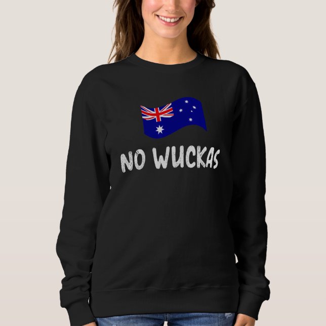 Aussie no wuckas lingo worries none Australia T Shirt (Framsida)