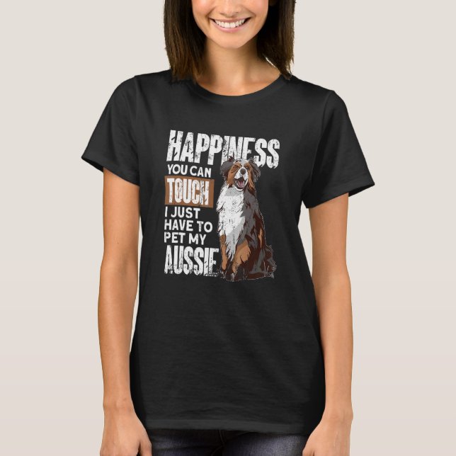 Aussie Owner Australian shepherd T Shirt (Framsida)