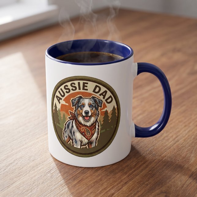 Aussie Pappa Kaffemugg | Australian Shepherd Prese (Skapare uppladdad)