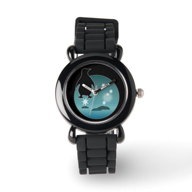 Aussie Penguin Icon Glitter Watch Armbandsur (Framsida)