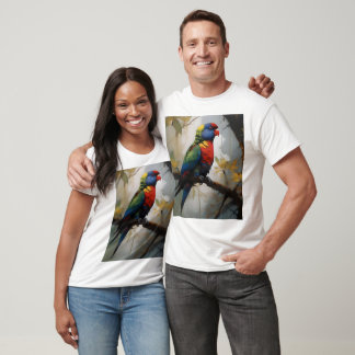 Aussie Rainbow Lorikeet Oil Paint, T Shirt
