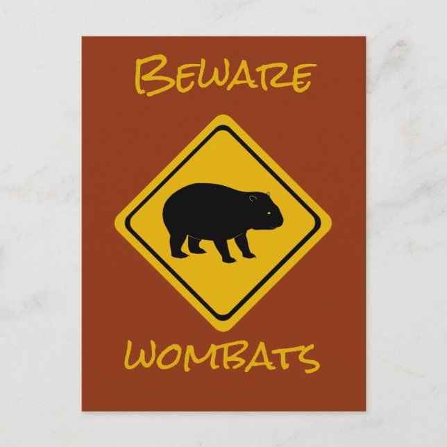Aussie road Sign livmos Vykort (Framsida)