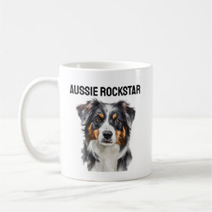 Aussie Rockstar Mugg-Coola Australian shepherd Gif Kaffemugg