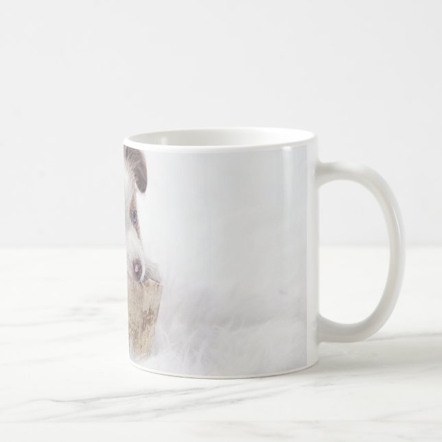 aussie röd merle valp kaffemugg (Höger)