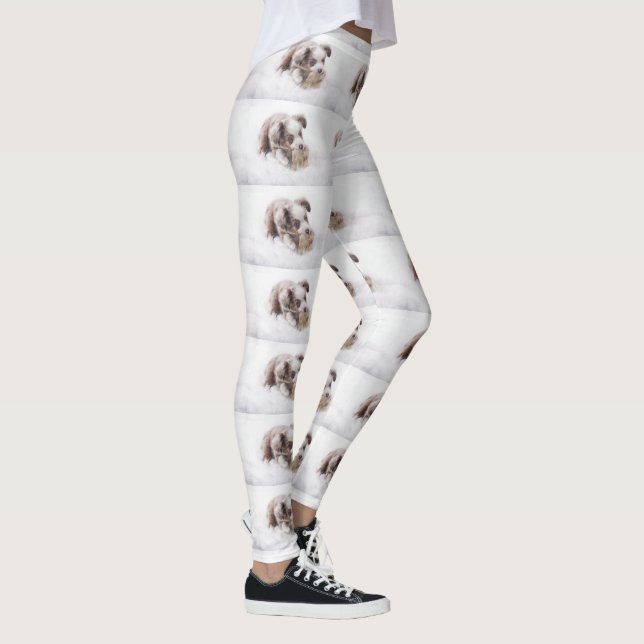 aussie röd merle valp leggings (Höger)