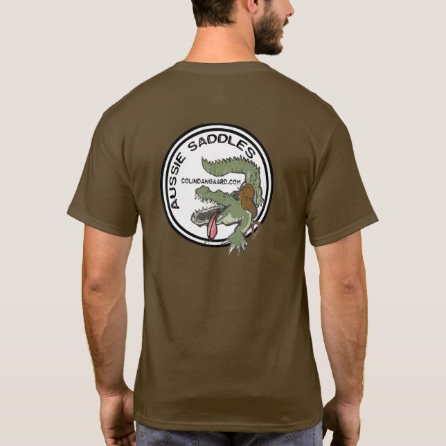Aussie Saddles Logotyp Croc T Shirt (Baksida)