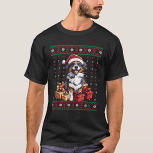 Aussie Santa Hat Julafton Australian shepherd Ugly T Shirt