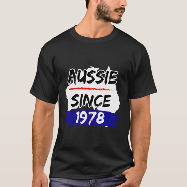 Aussie sedan 1978 Australien Karta T Shirt (Framsida)