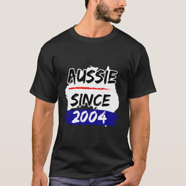 Aussie sedan 2004 Australien Karta T Shirt (Framsida)