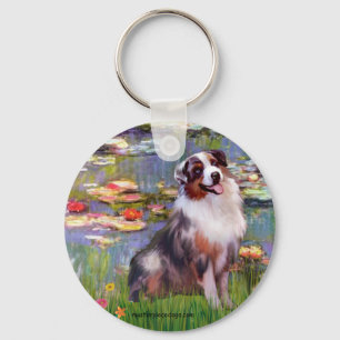 Aussie Shep 1 - Lilies #2 Nyckelring