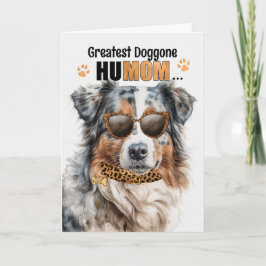 Aussie Shepherd Underbarare HuMOM Mors dag Helgkort