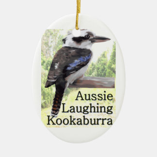 Aussie skratta Kookaburra Julgransprydnad Keramik