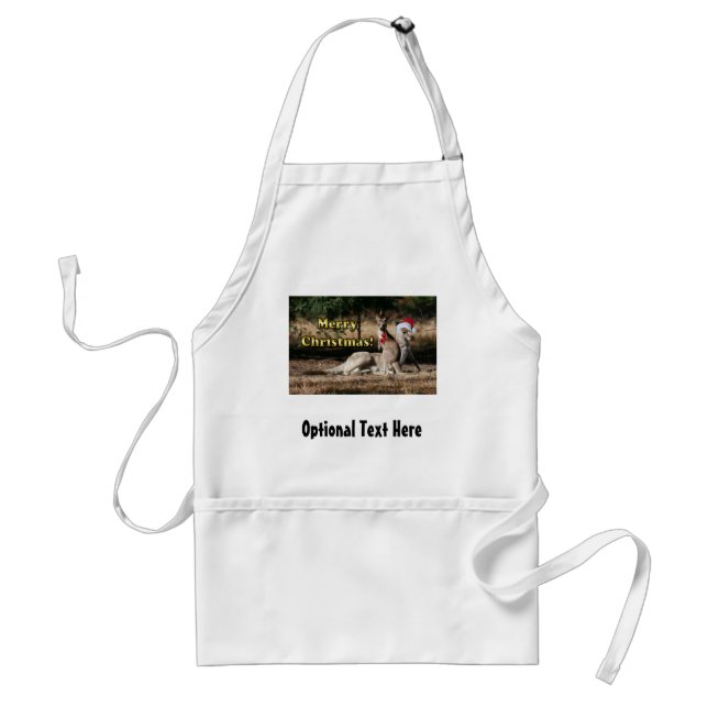 Aussie Stil jul Kangaroos Förkläde (Framsidan)