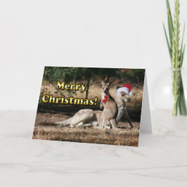 Aussie Stil jul Kangaroos Helgkort