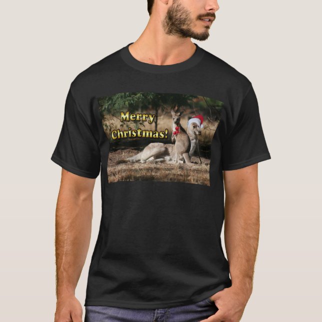 Aussie stiljulkängurur t-shirt (Framsida)