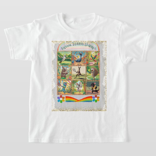 Aussie Tennis Champs T Shirt (Laydown)
