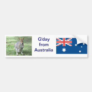 Aussie vallabyG'day bildekal